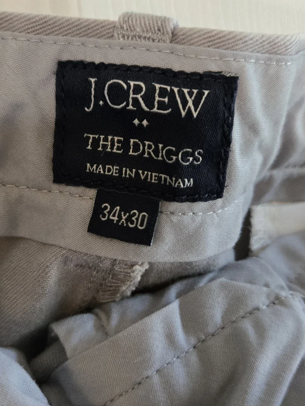 J Crew Mens Driggs Chino. 34x30
